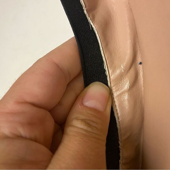 Banana Republic leather tan black cap toe classic Ballet Flats comfort shoes 9.5 - Picture 7 of 9